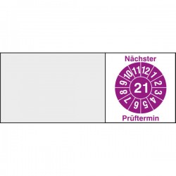 Kabelprüfplakette Jahresplakette Nächster Prüftermin