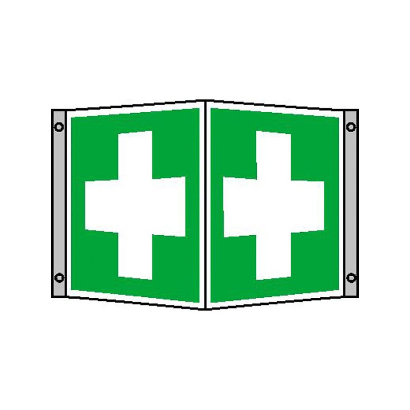 Erste Hilfe: Winkelschild Erste Hilfe | B2B Schilder