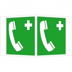 Winkelschild Notruftelefon |Erste Hilfe 2B Schilder