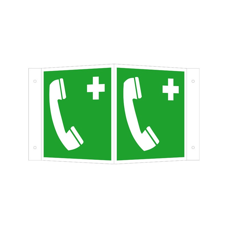 Winkelschild Notruftelefon |Erste Hilfe 2B Schilder