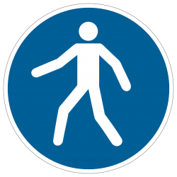 Fußgängerweg benutzen |Gebotszeichen B2B Schilder