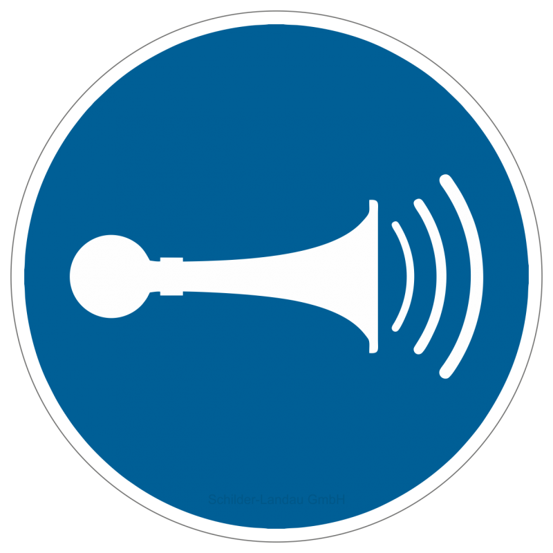 Akustisches Signal geben |Gebotszeichen B2B Schilder