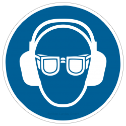 Gehör- und Augenschutz benutzen |Gebotszeichen B2B Schilder