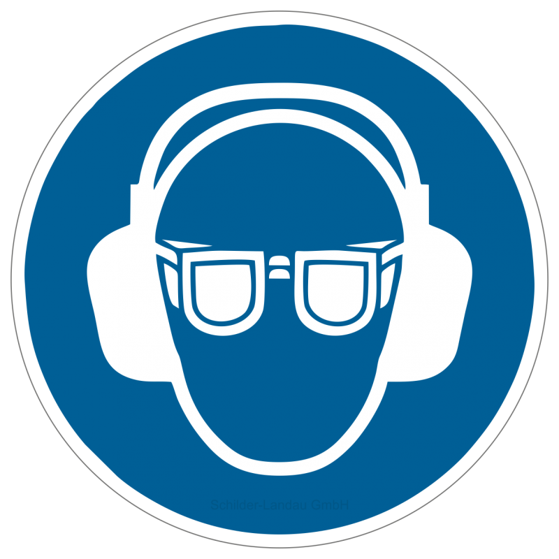 Gehör- und Augenschutz benutzen |Gebotszeichen B2B Schilder