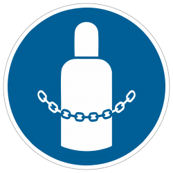 Gasflaschen sichern |Gebotszeichen B2B Schilder