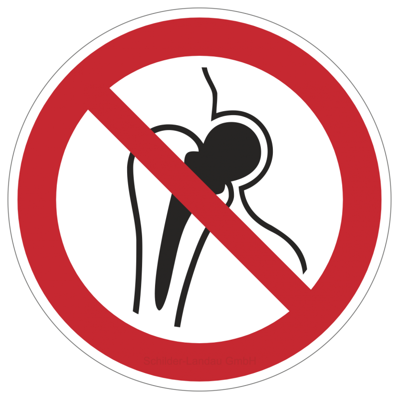 Kein Zutritt für Personen mit Implantaten aus Metall | Verbotszeichen B2B Schilder