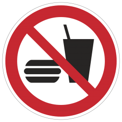 Essen und Trinken verboten | Verbotszeichen B2B Schilder