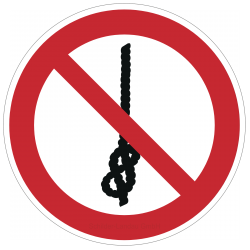 Knoten von Seilen verboten | Verbotszeichen B2B Schilder