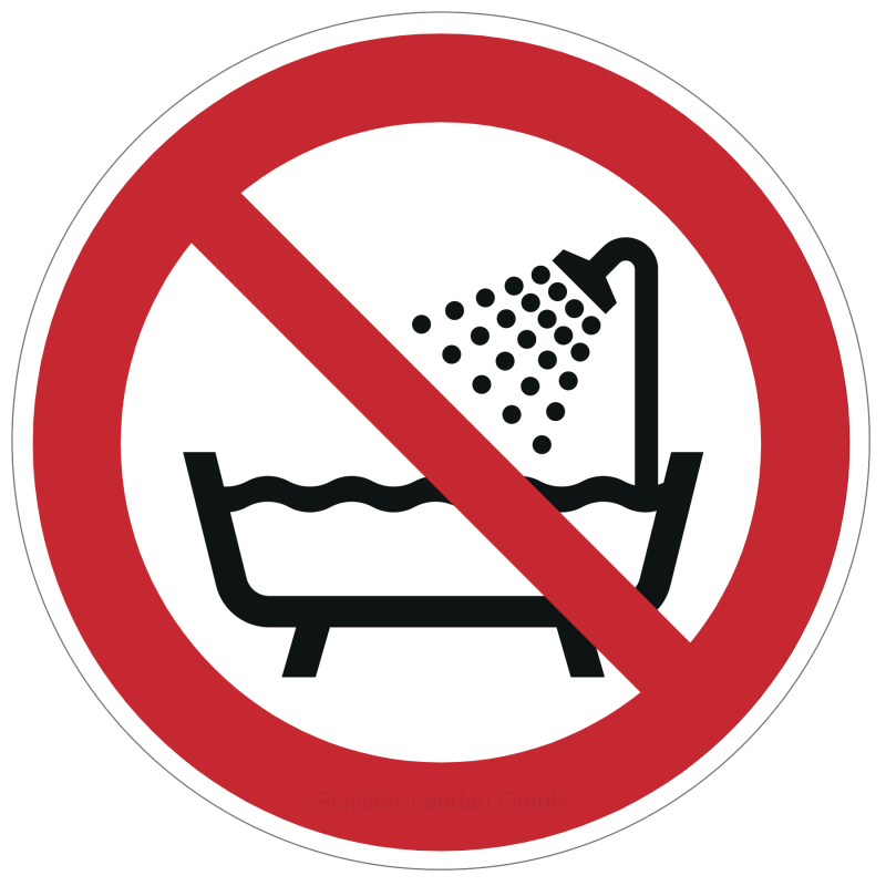 Verbot, das Gerät in der Badewanne, der Dusche oder über mit Wasser gefülltem Becken zu benutzen |