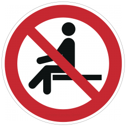 Sitzen verboten | Verbotszeichen B2B Schilder