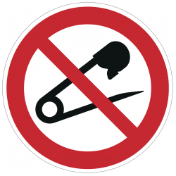 Nadeln einstechen verboten | Verbotszeichen B2B Schilder