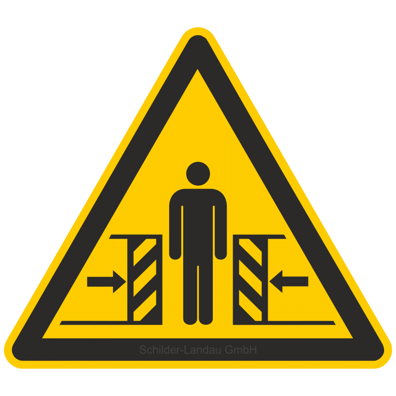 Warnung vor Quetschgefahr |Warnzeichen 2B Schilder