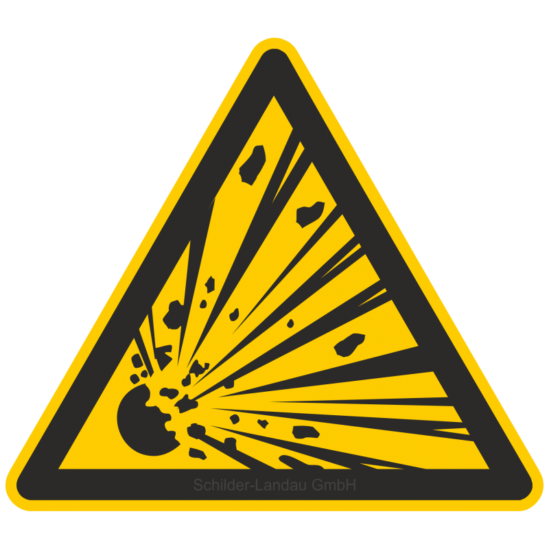 Warnung vor explosionsgefährlichen Stoffen |Warnzeichen 2B Schilder