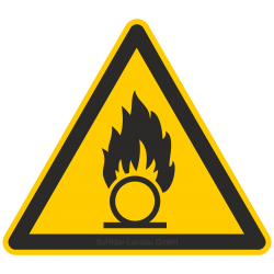 Warnung vor brandfördernden Stoffen |Warnzeichen 2B Schilder