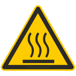 Warnung vor heißer Oberfläche |Warnzeichen 2B Schilder