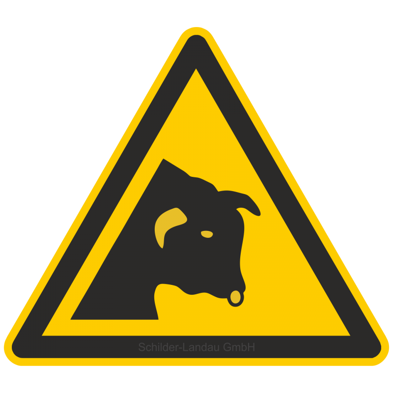 Warnung vor Stier |Warnzeichen 2B Schilder