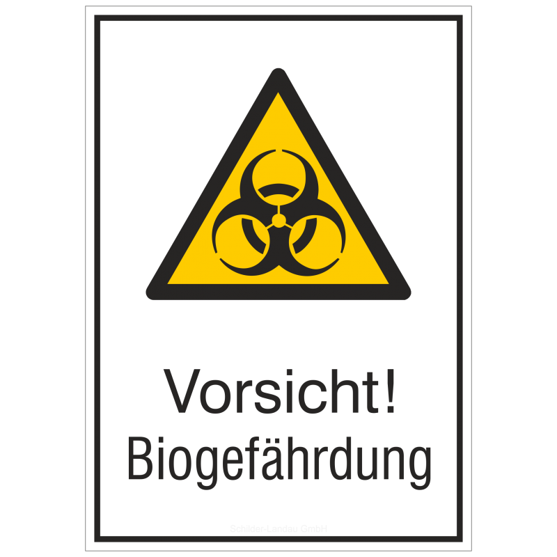 Vorsicht! Biogefährdung (Kombischild) |Warnzeichen 2B Schilder