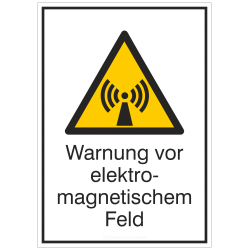 Warnung vor elektromagnetischem Feld (Kombischild) |Warnzeichen 2B Schilder