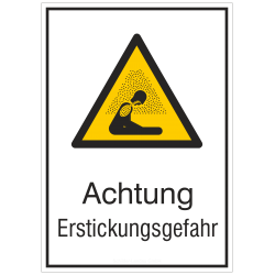 Achtung Erstickungsgefahr (Kombischild) |Warnzeichen 2B Schilder