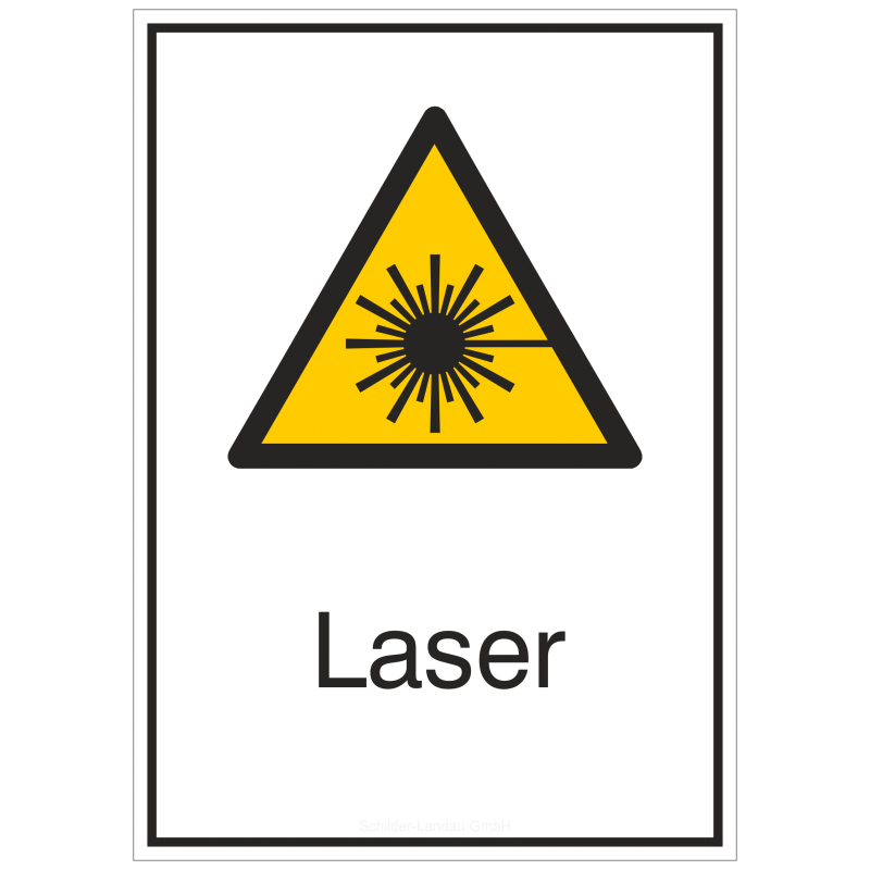 Laser (Kombischild) |Warnzeichen 2B Schilder