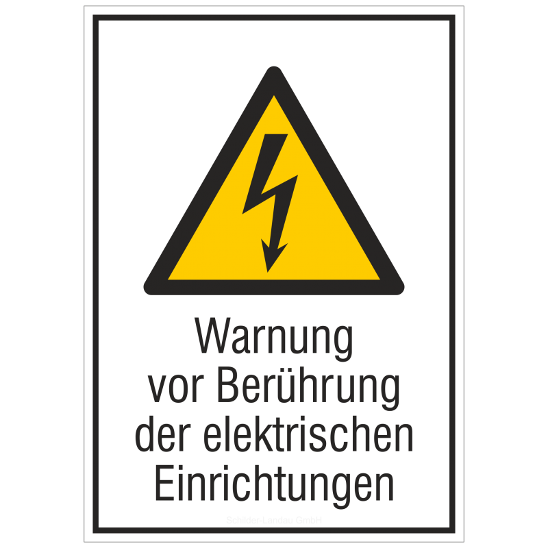 Folie Warnung vor Berührung der elektrischen 21.1391 