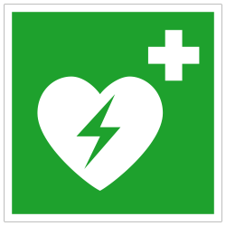 Automatisierter externer Defibrillator (AED) |Erste Hilfe 2B Schilder