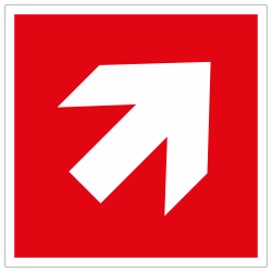 Richtungsangabe - schräg | Brandschutzschild B2B Schilder
