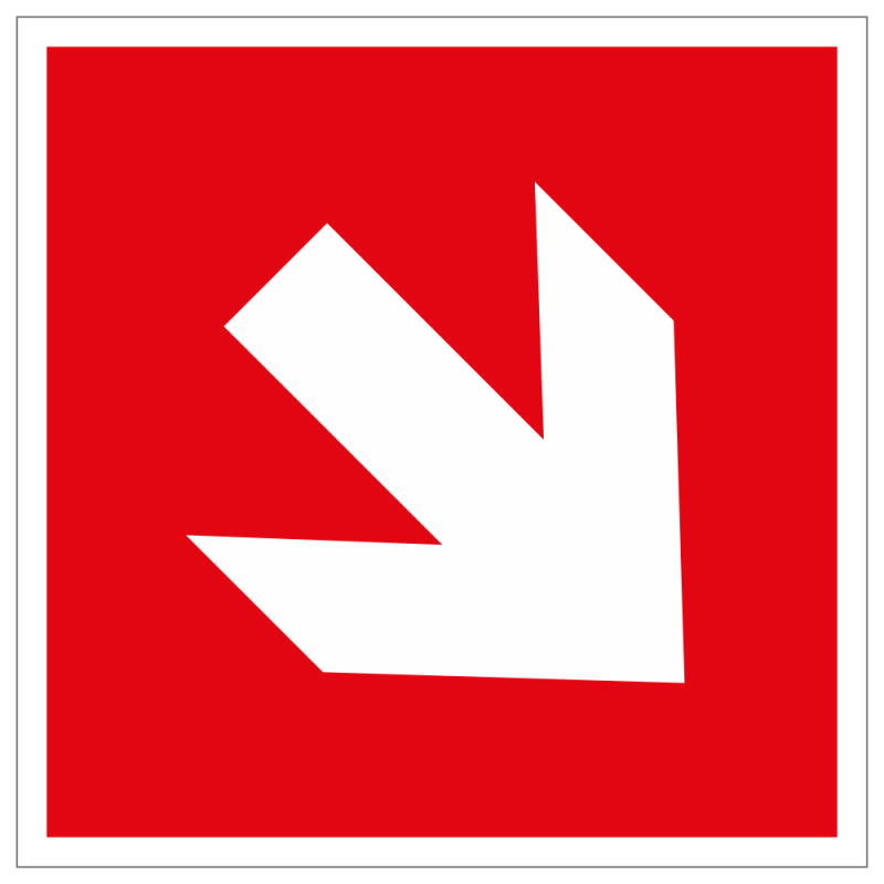 Richtungsangabe - schräg | Brandschutzschild B2B Schilder