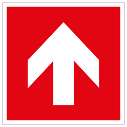 Richtungsangabe - gerade | Brandschutzschild B2B Schilder