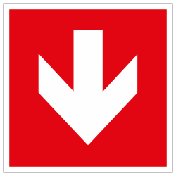 Richtungsangabe - gerade | Brandschutzschild B2B Schilder