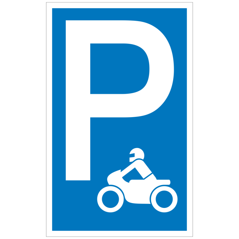 Symbol: P - Motorrad (Symbol) |Parkplatzzeichen 2B Schilder