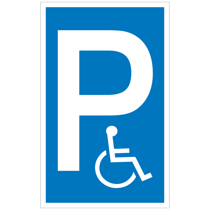 P mit Symbol Rollstuhlfahrer (Behinderten Parkplatz) |Parkplatzzeichen 2B Schilder