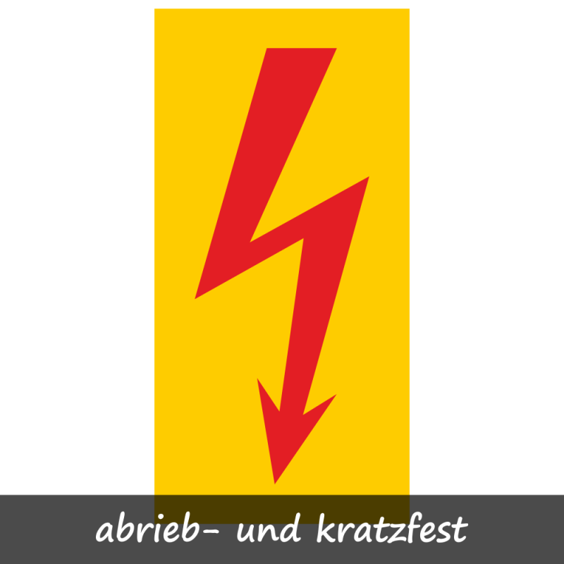 Spannungszeichen, roter Blitz| Protect Spannungszeichen, roter Blitz| Protect