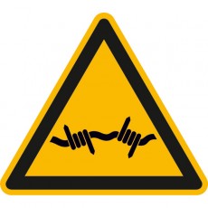 Warnung vor Stacheldraht |Warnzeichen 2B Schilder