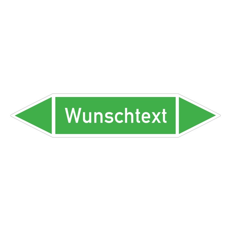 Text nach Wunsch: Pfeilschild bis Ø 40mm grün / weiß | b2b-schilder.de