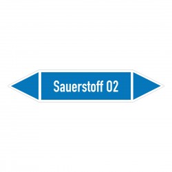 Sauerstoff o2: Pfeilschild mittel Gruppe 0 | b2b-schilder.de