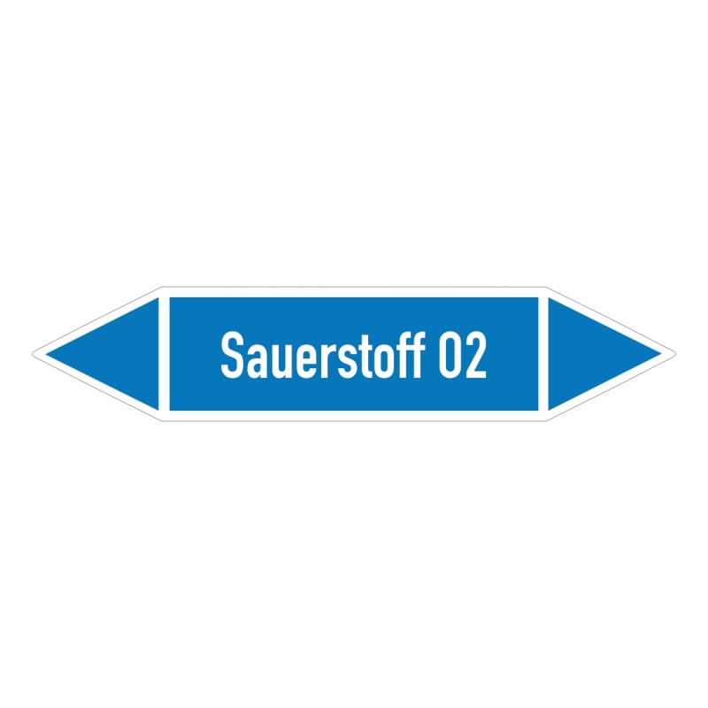 Sauerstoff o2: Pfeilschild mittel Gruppe 0 | b2b-schilder.de