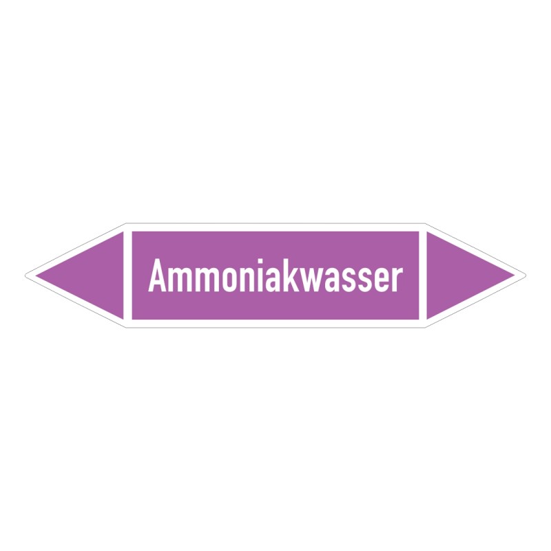 Ammoniakwasser: Pfeilschild mittel Gruppe 7 violett / weiß | b2b-schilder.de