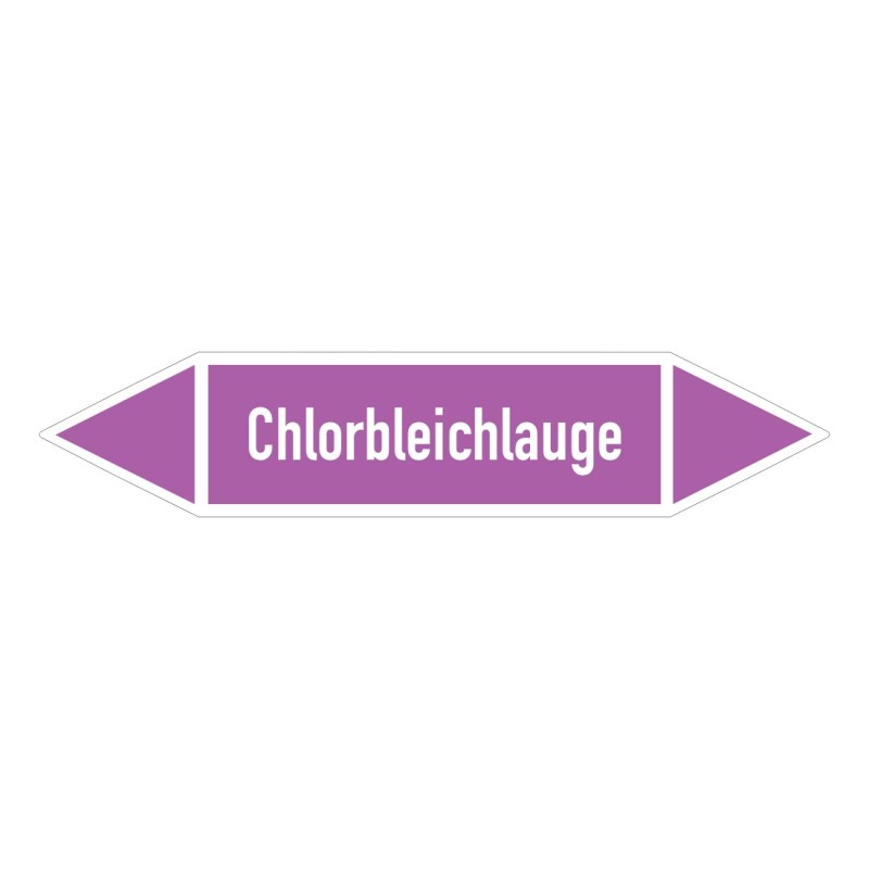 Chlorbleichlauge: Pfeilschild mittel Gruppe 7 violett / weiß | b2b-schilder.de