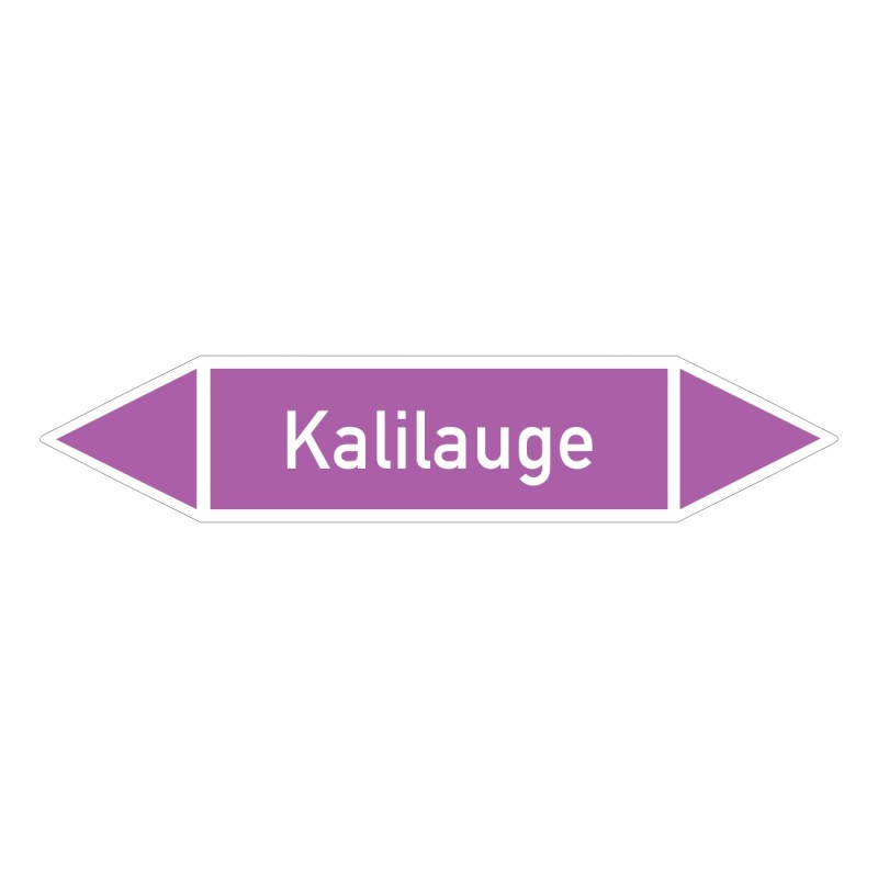 Kalilauge: Pfeilschild mittel Gruppe 7 violett / weiß | b2b-schilder.de