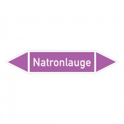 Natronlauge: Pfeilschild mittel Gruppe 7 violett / weiß | b2b-schilder.de
