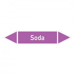 Soda: Pfeilschild mittel Gruppe 7 violett / weiß | b2b-schilder.de