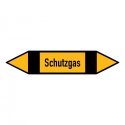 Schutzgas: Pfeilschild mittel Gruppe 5 nichtbrennbare Gase gelb / schwarz | b2b-schilder.de