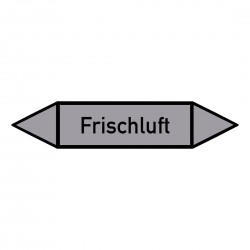 Frischluft: Pfeilschild mittel Gruppe 3 Luft grau / schwarz | b2b-schilder.de