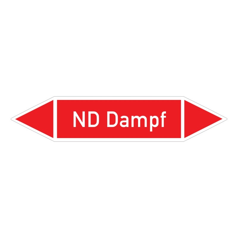 ND Dampf: Pfeilschild mittel Gruppe 2 Wasserdampf rot / weiß | b2b-schilder.de