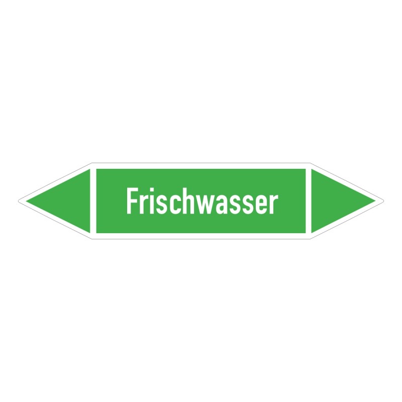 Frischwasser: Pfeilschild mittel Gruppe 1 Wasser grün / weiß | b2b-schilder.de