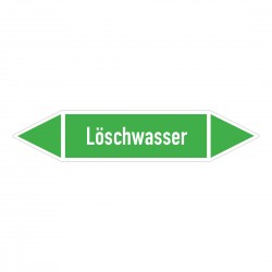 Löschwasser: Pfeilschild mittel Gruppe 1 Wasser grün / weiß | b2b-schilder.de