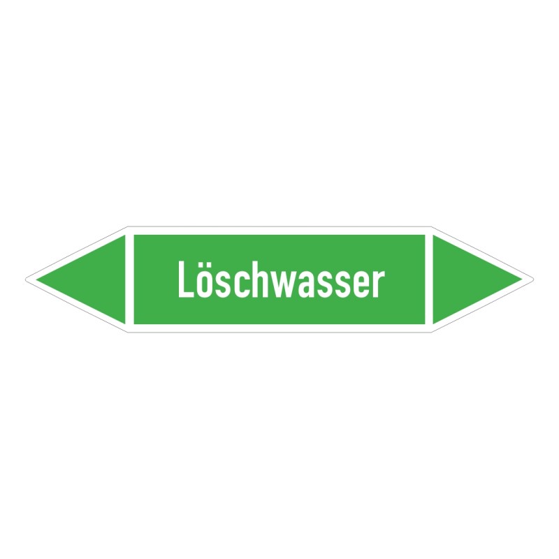 Löschwasser: Pfeilschild mittel Gruppe 1 Wasser grün / weiß | b2b-schilder.de