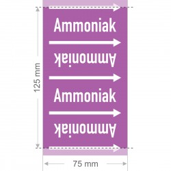 Ammoniak Rohrleitungsband Gruppe 7 | Typ ST - 75mm breit