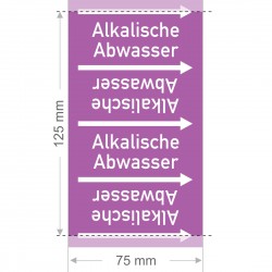 Alkalische Abwasser Rohrleitungsband Gruppe 7 | Typ ST - 75mm breit